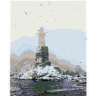 Painting by Numbers - Lighthouse in Fog, 40x50 cm, stretched canvas on frame - Painting by Numbers