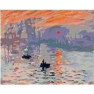 Maľovanie podľa čísel – Východ slnka (C. Monet), 50 × 40 cm, vypnuté plátno na rám - Maľovanie podľa čísel