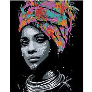 Painting by Numbers - African Beauty, 40x50 cm, stretched canvas on frame - Painting by Numbers