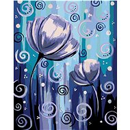 Painting by Numbers - Flowers and Spirals, 40x50 cm, stretched canvas on frame - Painting by Numbers