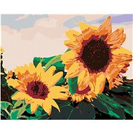 Painting by Numbers - Sunflowers I., 100x80 cm, stretched canvas on frame - Painting by Numbers