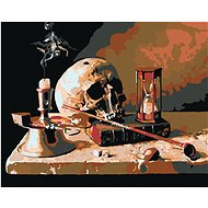 Painting by numbers - Skull on a table, 50x40 cm, canvas on frame - Painting by Numbers
