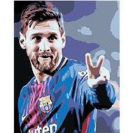 Painting by numbers - Messi in jersey, 40x50 cm, canvas on frame - Painting by Numbers