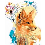 Painting by Numbers - Fox with Dream Catcher, 40x50 cm, stretched canvas on frame - Painting by Numbers