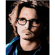 Painting by Numbers - Johnny Depp, 40x50 cm, stretched canvas on frame - Painting by Numbers