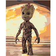 Painting by Numbers - Little Groot, 40x50cm on Canvas Stretched over Frame - Painting by Numbers