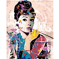 Painting by Numbers - Audrey Hepburn, 40x50 cm, stretched canvas on frame - Painting by Numbers