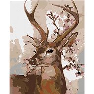 Painting by Numbers - Deer in Spring, 40x50 cm, stretched canvas on frame - Painting by Numbers