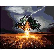Maľovanie podľa čísel – Keď do stromu udrie blesk, 50 × 40 cm, napnuté plátno na rám - Maľovanie podľa čísel