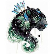 Painting by Numbers - Puma with Dreamcatcher, 40x50 cm, stretched canvas on frame - Painting by Numbers