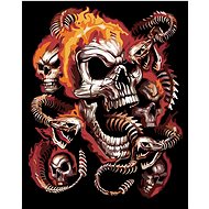 Painting by Numbers - Skull and Snake Skeletons, 40x50 cm, stretched canvas on frame - Painting by Numbers
