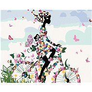 Maľovanie podľa čísel - Na bicykli, 100 x 80 cm, napnuté plátno na ráme - Maľovanie podľa čísel