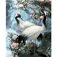Painting by Numbers - White Crane, 80x100 cm, without frame and without canvas switching off - Painting by Numbers