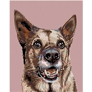 Painting by Numbers - Female Wolfhound, 40x50 cm, stretched canvas on frame - Painting by Numbers