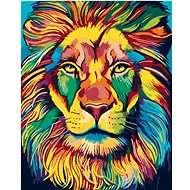 Painting by Numbers - Painted Lion, 40x50 cm, stretched canvas on frame - Painting by Numbers