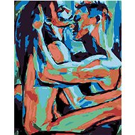 Painting by Numbers - Colored Lovers, 40x50 cm, stretched canvas on frame - Painting by Numbers