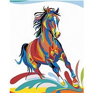 Painting by Numbers - Color Horse, 40x50 cm, stretched canvas on frame - Painting by Numbers