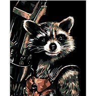 Painting by Numbers - Rocket Racoon, 40x50 cm, without frame and without canvas switching off - Painting by Numbers