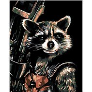 Painting by Numbers - Rocket Racoon, 80x100 cm, off canvas on frame - Painting by Numbers
