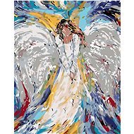 Maľovanie podľa čísel - Anjelská žena, 40 x 50 cm, napnuté plátno na ráme - Maľovanie podľa čísel
