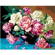 Painting by Numbers - And Peonies Again, 50x40 cm, stretched canvas on frame - Painting by Numbers