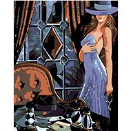 Painting by numbers - Chess player in blue, 40x50 cm, canvas on frame - Painting by Numbers