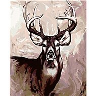 Painting by Numbers - Deer with big antlers, 40x50 cm, without frame and without canvas switching of - Painting by Numbers