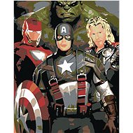 Painting by Numbers - Avengers, 80x100 cm, stretched canvas on frame - Painting by Numbers