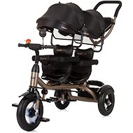 CHIPOLINO Tricycle for twins 2Play Obsidian/Gold - Tricycle