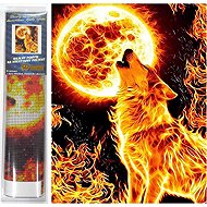 NORIMPEX Fire moon 30 × 40 cm - Diamond Painting