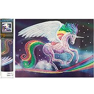 NORIMPEX 7D Rainbow unicorn 30 × 40 cm - Diamond Painting