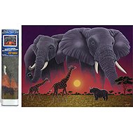 NORIMPEX Elephants on the savannah 30 × 40 cm - Diamond Painting