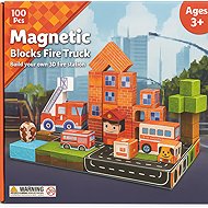 Norimpex Firefighters in the City Magnetic Construction Set 100 pcs - Building Set