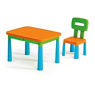 Adriatic small table with one chair coloured, foldable - Children's Furniture