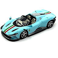 BBR Ferrari Daytona Sp3 Light Blue, 1:64 - Metal Model