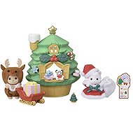 Sylvanian Families House with Christmas Tree and Baby Figures - Figure