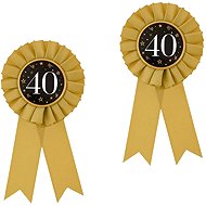 Godan Birthday brooch 40 years 2 pcs - Party Accessories