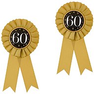 Godan Birthday brooch plaque 60 years 2 pcs - Party Accessories