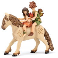 PAPO Elf children on pony - Figure