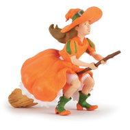 PAPO Witch on a broom, orange - Figure
