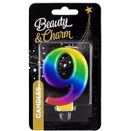 GoDan Metallic cake candle, rainbow 8 cm, 9 - Candle