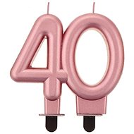 GoDan Metallic cake candle, pink, 40 - Candle