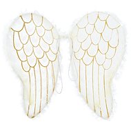 Guirca Angel wings white-gold, 47 × 40 cm - Costume Accessory