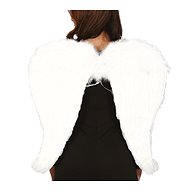 Guirca Angel wings white, 80 × 60 cm - Costume Accessory