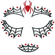 Guirca Face tattoo - spider web, glittered - Costume Accessory