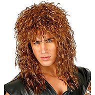 Widmann Wig rocker brown 80s - Wig