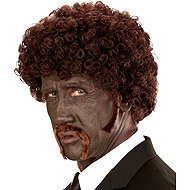 Widmann Brown afro wig with beard - Wig