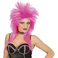 Widmann Pink rocker wig - Wig