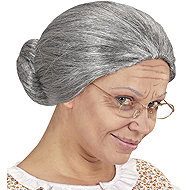 Widmann Grandmother's grey wig with chignon - Wig