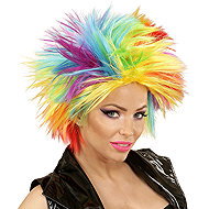 Widmann Women's rainbow punk Rainbow wig - Wig